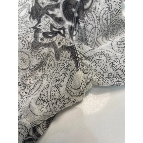 Mexx Y2K Vintage Printed Silk Blouse M / 8 Tattoo Fairy Grunge Whimsigoth Witchy - Picture 7 of 9